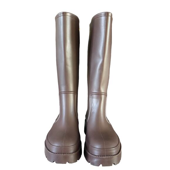Jeffrey Campbell Rainpour Waterproof Rain Boots Brown Women’s Size 9 - Picture 7 of 12
